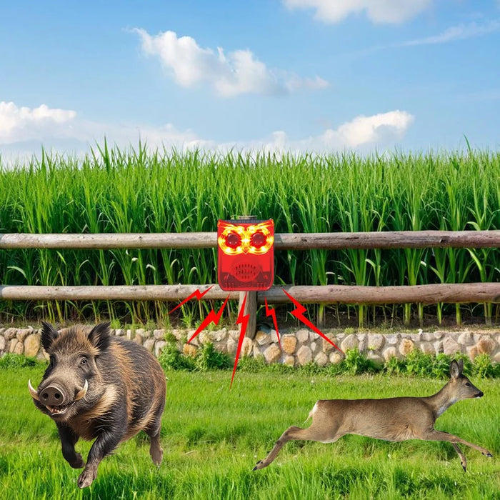 N912A 2Pcs 12 Sounds Solar Beast Repeller for Farm Orchard Infrared Motion Sensor Wild Animal Deterrent - 5