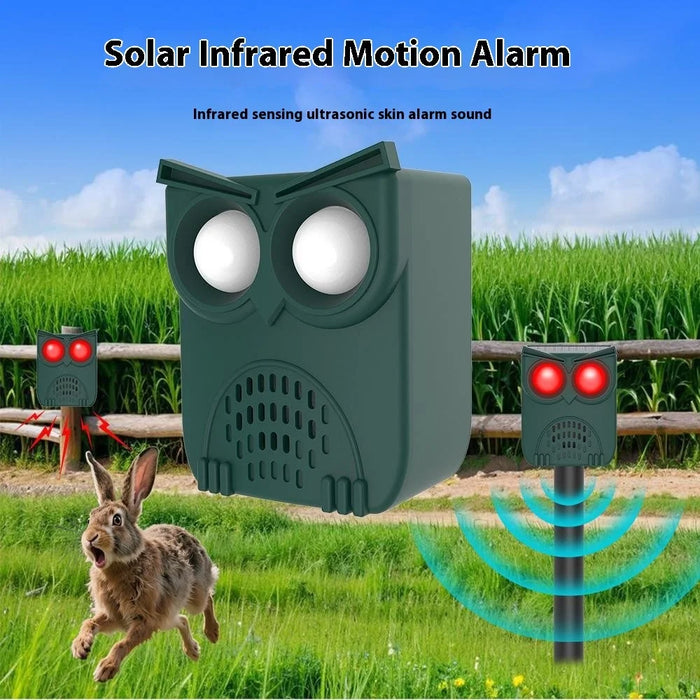 N912B 2Pcs Ultrasonic Solar Beast Repeller for Farm Orchard Motion Sensor Wild Animal Deterrent - 2