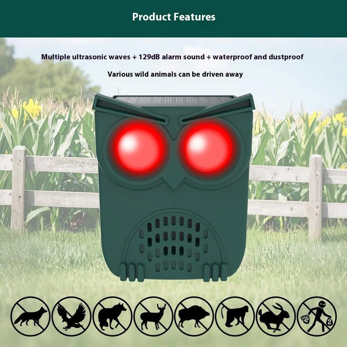 N912B 2Pcs Ultrasonic Solar Beast Repeller for Farm Orchard Motion Sensor Wild Animal Deterrent - 3