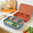 4-Compartments Silicone Lunch Box with Lid Microwave Safe Food Storage Container (BPA Free, No FDA) - Green - 2