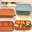 4-Compartments Silicone Lunch Box with Lid Microwave Safe Food Storage Container (BPA Free, No FDA) - Green - 3