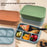 4-Compartments Silicone Lunch Box with Lid Microwave Safe Food Storage Container (BPA Free, No FDA) - Green - 4