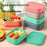 3-Compartments Silicone Lunch Box with Lid Microwave Safe Food Storage Container (BPA Free, No FDA) - Green - 4