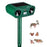 575 Solar Ultrasonic Animal Repellent IPX4 Waterproof PIR Sensor 18-60kHz LED Flash Outdoor Repeller - Green - 1