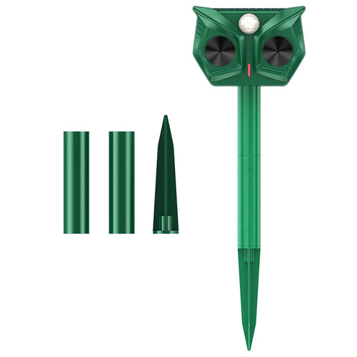 RC-567 IPX4 Waterproof Solar Ultrasonic Animal Repellent PIR Sensor with LED Flash for Outdoor - Green - 1
