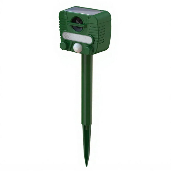 RC-549 Solar Powered Ultrasonic Animal Repeller IPX4 Waterproof PIR Sensor LED Strobe for Outdoor - Green - 1