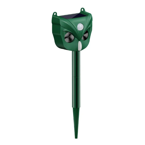 RC-546 Outdoor Solar Animal Repeller Ultrasonic PIR Motion Sensor 5 Modes 120dB Alarm LED Flash IPX4 Waterproof - Green - 1