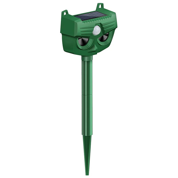 RC-545 Solar Ultrasonic Animal Repeller 110 Degree PIR 120dB Alarm IPX4 Waterproof for Outdoor - Green - 1