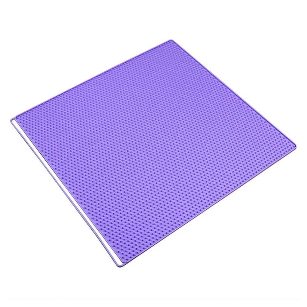 Silicone Pet Cat Litter Mat Anti-slip Kitty Paws Scratch Pad Easy to Clean - Purple - 1