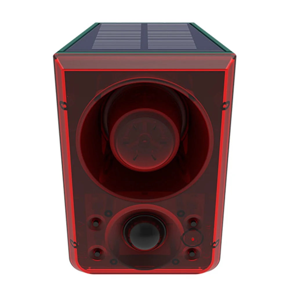 N911N Solar Alarm Infrared Sensor Sound Light Flashing Warning Light Outdoor Speaker Support Recording Voice Broadcast - 2