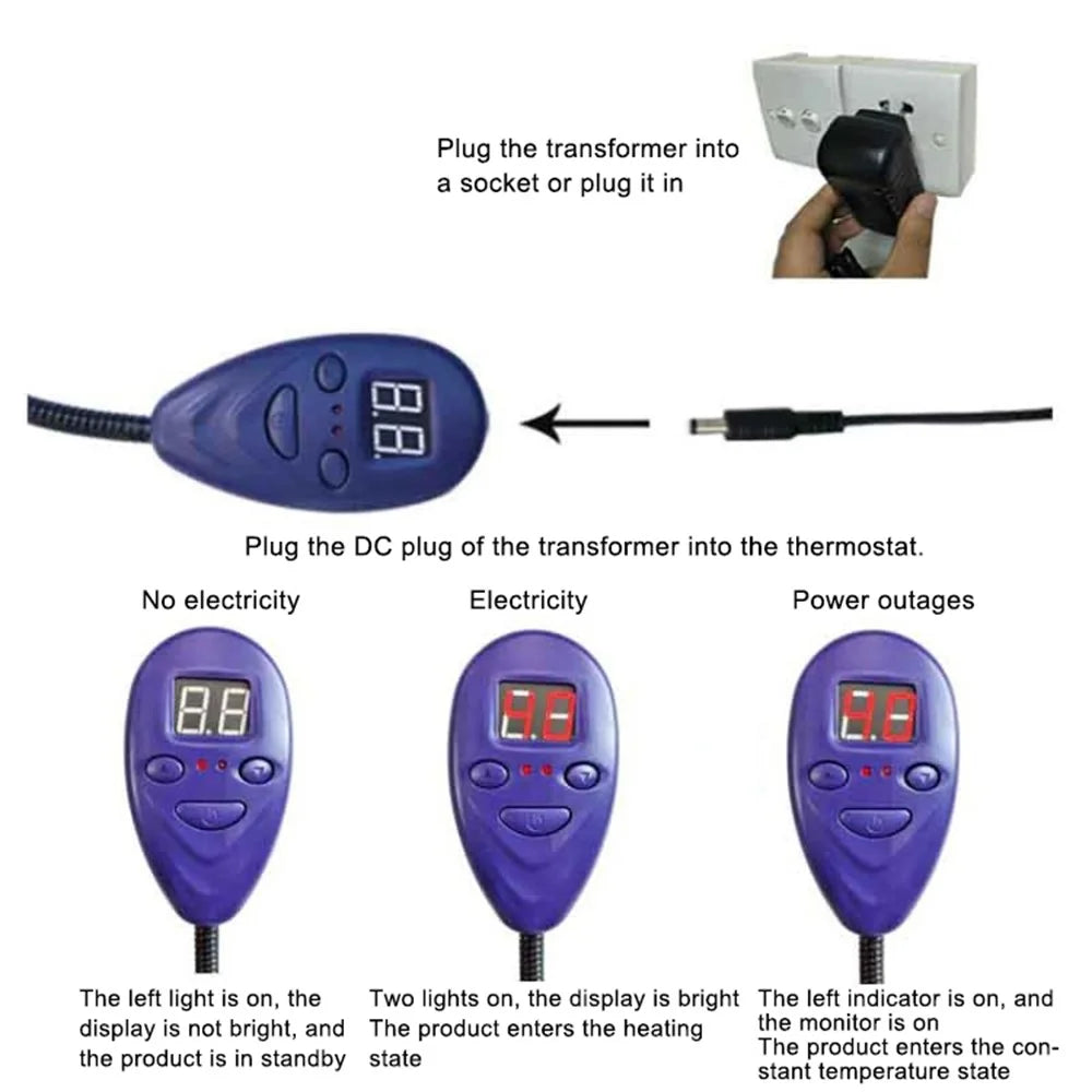 30x30cm Electric Heating Pet Pad Cushion Constant Temperature Cat Dog Winter Warmer Anti-scratch Pet Mat - Blue / UK Plug BS 240V - 4