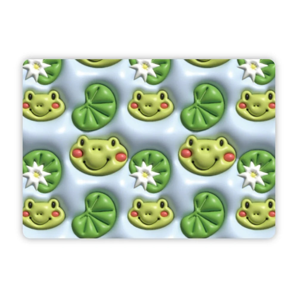 S Size Cartoon PVC Coated Cloth+Gel Pet Nest Cushion Dog Cat Summer Cooling Mat Ice Pad - Frog - 1