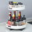 2 Tiers Rotating Kitchen Seasoning Storage Rack Carbon Steel Countertop Cupboard Organizer - White - 1