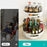 2 Tiers Rotating Kitchen Seasoning Storage Rack Carbon Steel Countertop Cupboard Organizer - White - 3