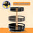 2 Tiers Rotating Kitchen Seasoning Storage Rack Carbon Steel Countertop Cupboard Organizer - White - 4