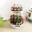 2 Tiers Rotating Kitchen Seasoning Storage Rack Carbon Steel Countertop Cupboard Organizer - White - 7