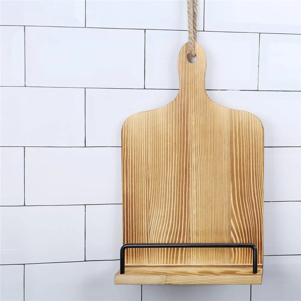 Kitchen Wooden Recipe Tablet Holder Restaurant Menu Stand Display Rack - 6