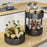 2 Tier Rotating Spice Rack Kitchen Countertop Organizer 360 Degree Rotating Storage Shelf for Condiments - Black - 5