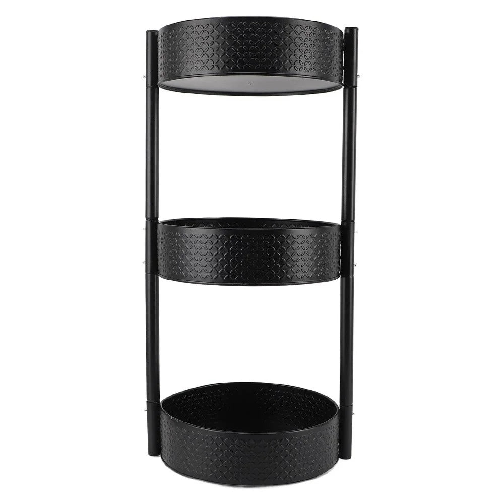 3 Tier Rotating Spice Rack Kitchen Countertop Organizer 360 Degree Turntable Storage Shelf - 2