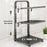 2 Tier Kitchen Storage Rack Carbon Steel Adjustable Pot Pan Storage Shelf Under Sink Cabinet Organizer - Black - 5
