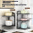2 Tier Kitchen Storage Rack Carbon Steel Adjustable Pot Pan Storage Shelf Under Sink Cabinet Organizer - Black - 6
