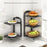 2 Tier Kitchen Storage Rack Carbon Steel Adjustable Pot Pan Storage Shelf Under Sink Cabinet Organizer - Black - 7