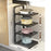 4 Tier Kitchen Storage Rack Carbon Steel Adjustable Pot Pan Storage Shelf Under Sink Cabinet Organizer - Black - 6