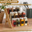 Kitchen Counter Organizer 3-Tier Bamboo Wood Spice Rack Storage Shelf for Condiments - 2
