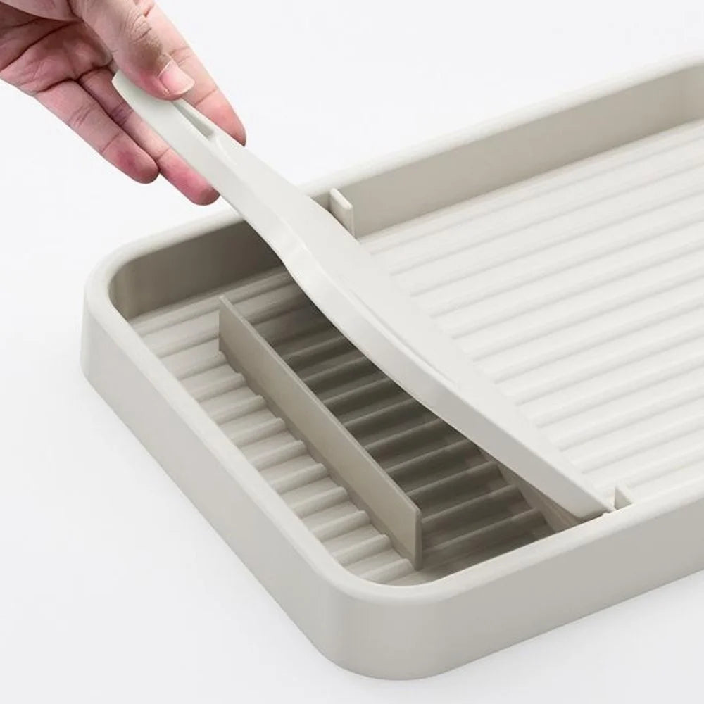 Kitchen Utensil Organizer Foldable Wall-Mounted Countertop Shelf Pot Lid Holder Storage Rack - White - 5
