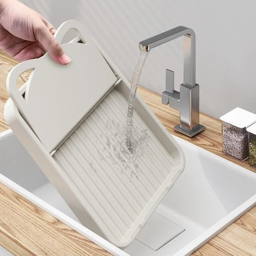 Kitchen Utensil Organizer Foldable Wall-Mounted Countertop Shelf Pot Lid Holder Storage Rack - White - 6