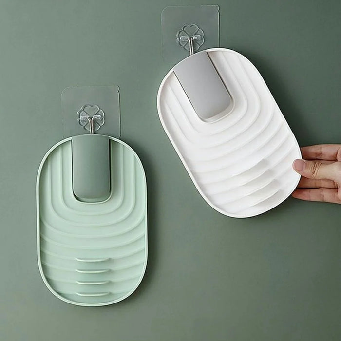 Foldable Pot Lid Spatula Holder Multi-Purpose Kitchen Organizer Rack for Cooking Utensils - Green - 6