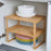 2Pcs/Set Bamboo Kitchen Storage Rack Dish Drying Rack Countertop Organizer Shelf - 7