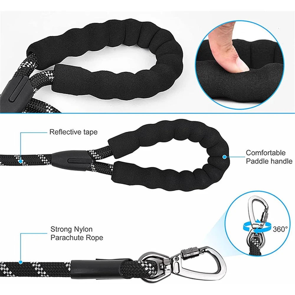 006# Dog Leash Long Lead Training Tracking Line Comfortable Handle Heavy Duty Puppy Rope - Green - 4