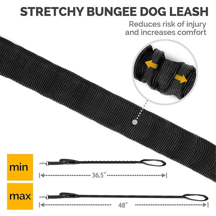 Dog Leash Strong Durable Leash Pulling Rope with Dual Loop Handles - Red - 4