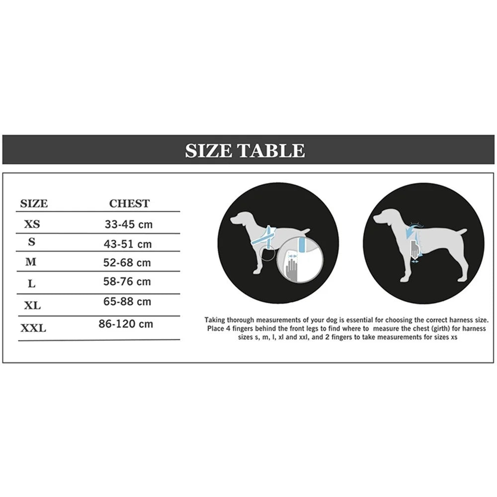 MODA DOG H047 Size L, No Pull Medium / Large Dog Harness Gift Easy Walk Anti-Rush Easy Control Safety Pet Vest - Peace Guard - Love - 3