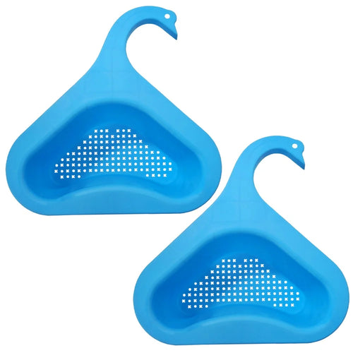 YOUOKLIGHT YYJ-230 2Pcs / Set Sink Swan Drain Basket Vegetable Fruit Washing Triangular Kitchen Gadget - 1