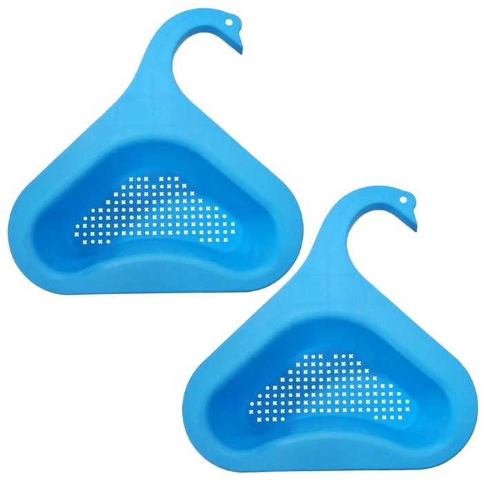 YOUOKLIGHT YYJ-230 2Pcs / Set Sink Swan Drain Basket Vegetable Fruit Washing Triangular Kitchen Gadget - 1