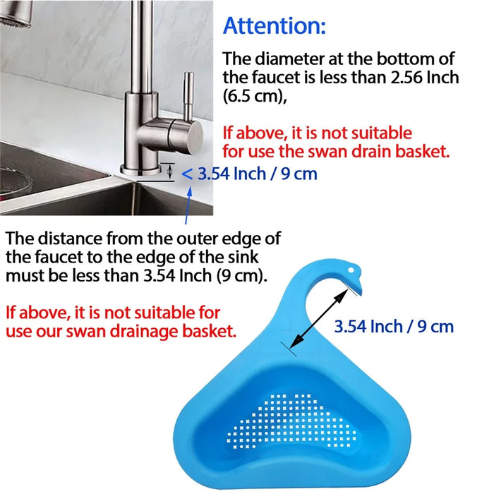 YOUOKLIGHT YYJ-230 2Pcs / Set Sink Swan Drain Basket Vegetable Fruit Washing Triangular Kitchen Gadget - 3