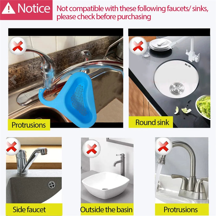 YOUOKLIGHT YYJ-230 2Pcs / Set Sink Swan Drain Basket Vegetable Fruit Washing Triangular Kitchen Gadget - 4