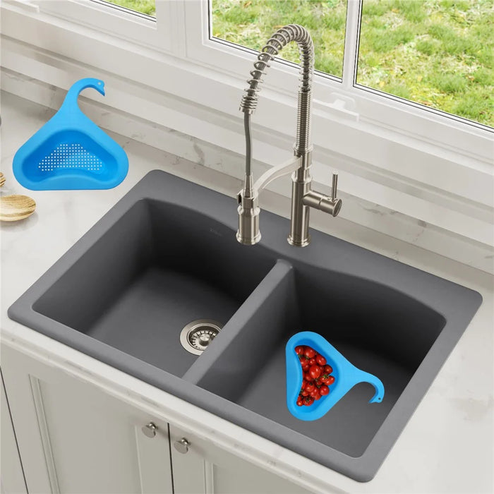 YOUOKLIGHT YYJ-230 2Pcs / Set Sink Swan Drain Basket Vegetable Fruit Washing Triangular Kitchen Gadget - 7