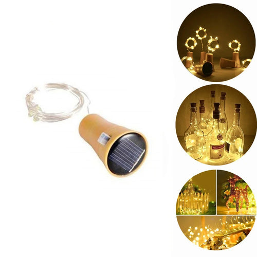 2m Wine Bottle Plug String Light Copper Wire LED Waterproof Festival Lighting Decor - Warm White - 1