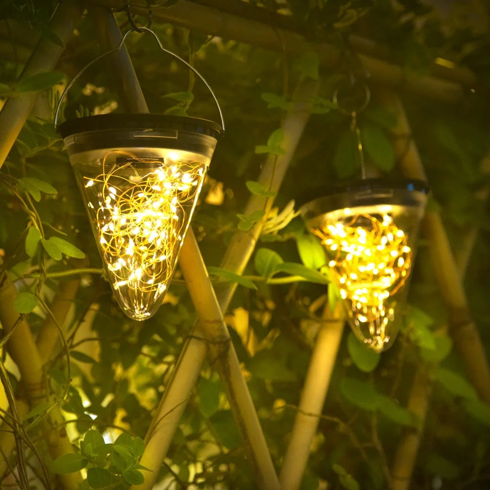 DS006  Solar Hanging Jar Light Lantern Lamp for Outdoor Patio Party Garden Wedding Christmas Decoration - 7