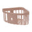 No Drill Triangular Bathroom Corner Rack Plastic Kitchen Sink Storage Basket - Pink - 1