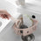 No Drill Triangular Bathroom Corner Rack Plastic Kitchen Sink Storage Basket - Pink - 3