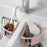 No Drill Triangular Bathroom Corner Rack Plastic Kitchen Sink Storage Basket - Pink - 7