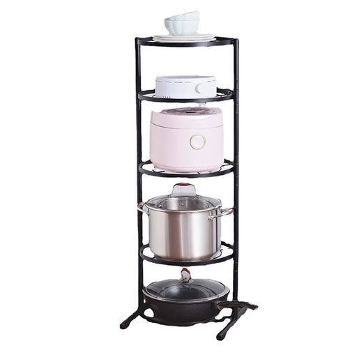 001-ZJ-GJ002 Kitchen Storage Rack 5-Tier Kitchen Pot Rack Metal Shelf Stand - 2