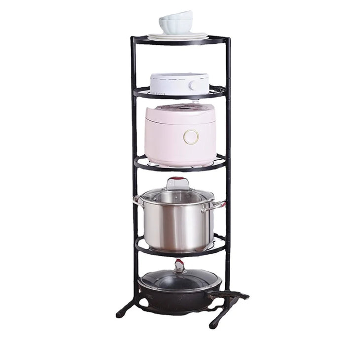 001-ZJ-GJ002 Kitchen Storage Rack 5-Tier Kitchen Pot Rack Metal Shelf Stand - 2