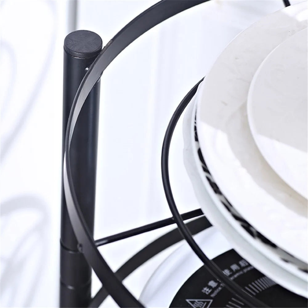 001-ZJ-GJ002 Kitchen Storage Rack 5-Tier Kitchen Pot Rack Metal Shelf Stand - 3
