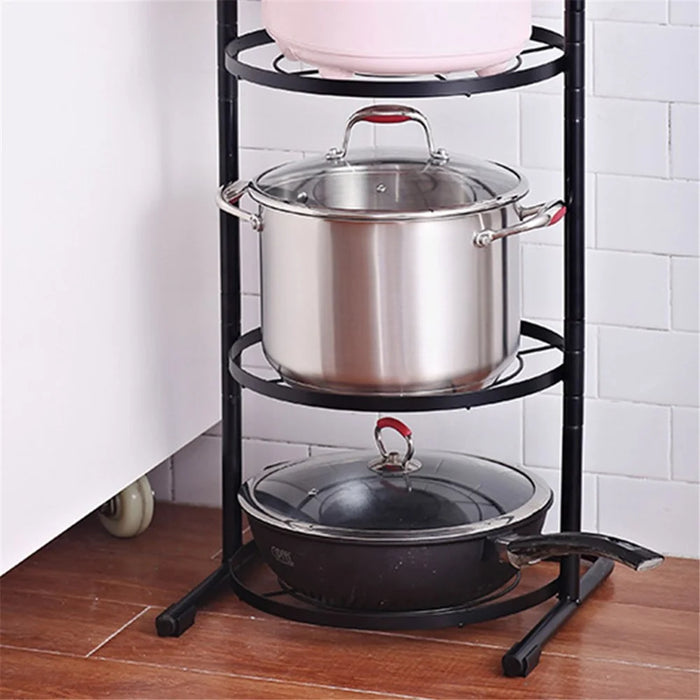 001-ZJ-GJ002 Kitchen Storage Rack 5-Tier Kitchen Pot Rack Metal Shelf Stand - 4
