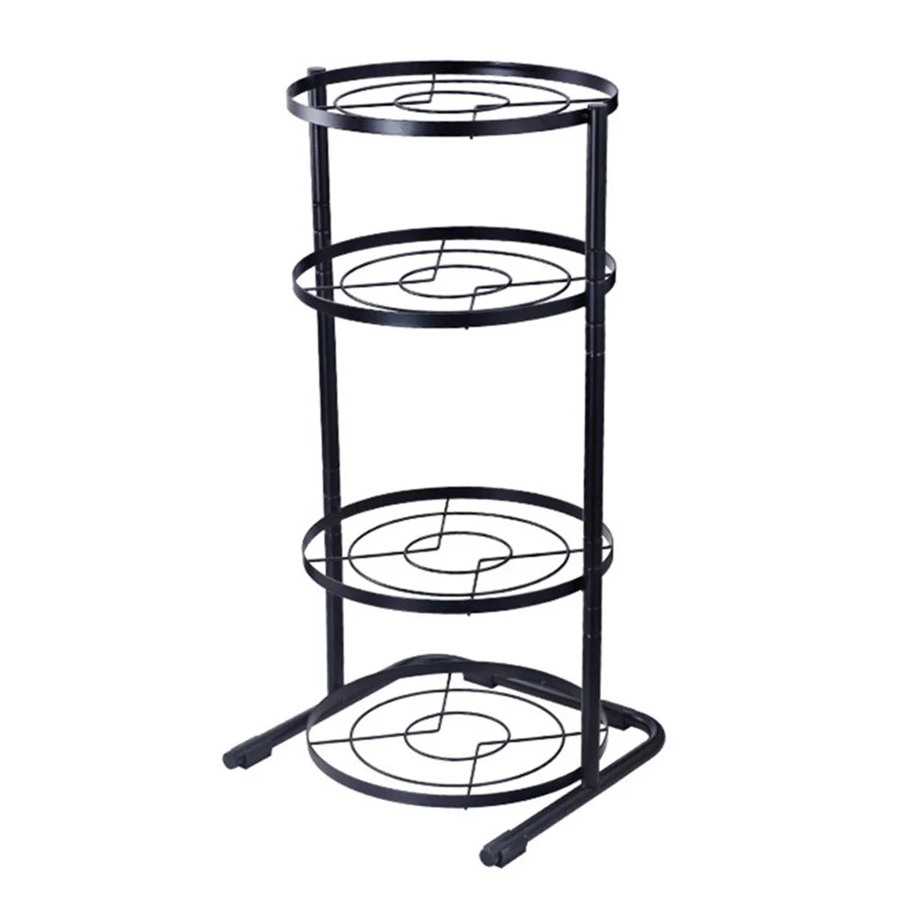 001-ZJ-GJ002 4-Tiers Pot Rack Organizers Metal Kitchen Utensils Stand - 1